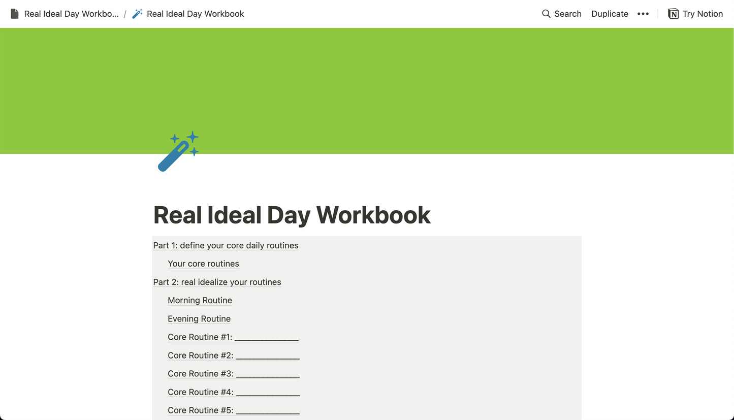 Real Ideal Routines Toolkit