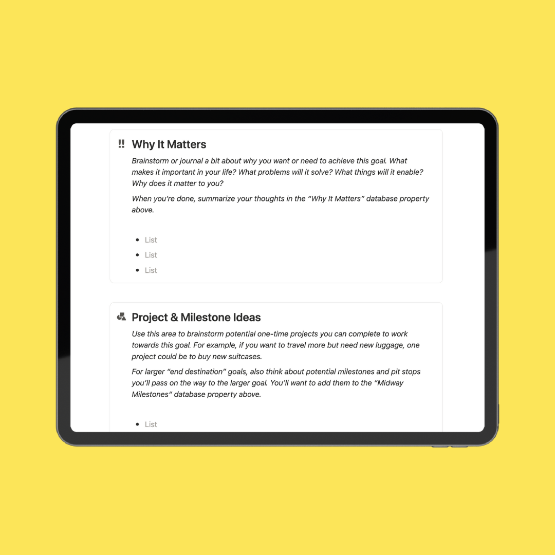 Gentle Goal-Tracking Notion Template