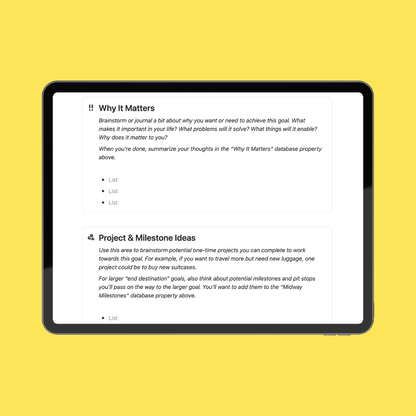Gentle Goal-Tracking Notion Template
