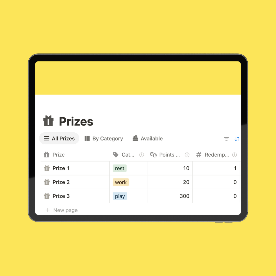 Gamified Habit Tracking Notion Template