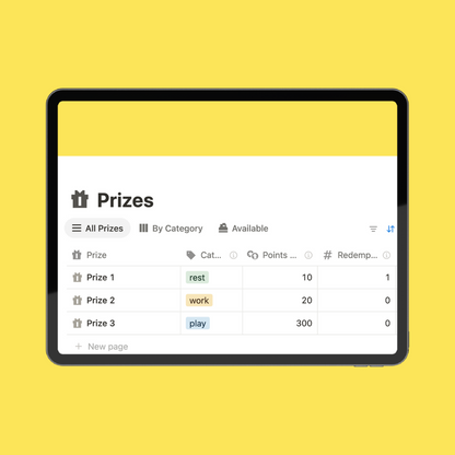 Gamified Habit Tracking Notion Template
